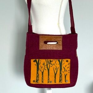 Fibres of Life Large Felted Crossbody Bag